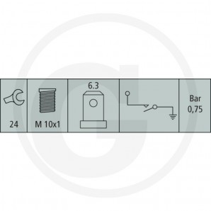 Sonda ulei M10*1 0.75 bar HELLA
