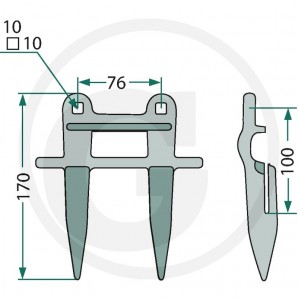 Deget dublu 3160592R2 Case IH