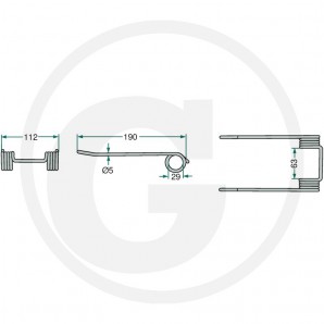 Dinte pick-up 80127566, 80037762 New Holland