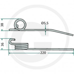 Dinte rabator stanga Z56958 John Deere