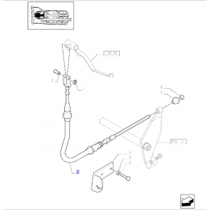 Cablu ambreiaj Case, New Holland 5174885