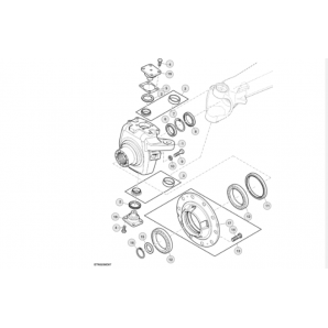 Simering planetara fata Deutz, Fendt, John Deere, Massey Ferguson, Same AL161384, 56x80x13