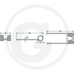Dinte pick-up Landini, Massey Ferguson 585136M1, LS50033, 57-0018, 59.530