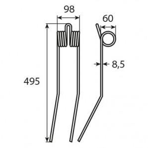Dinte grebla Kuhn 57502000