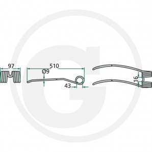 Dinte grebla Pottinger 436142, 436023