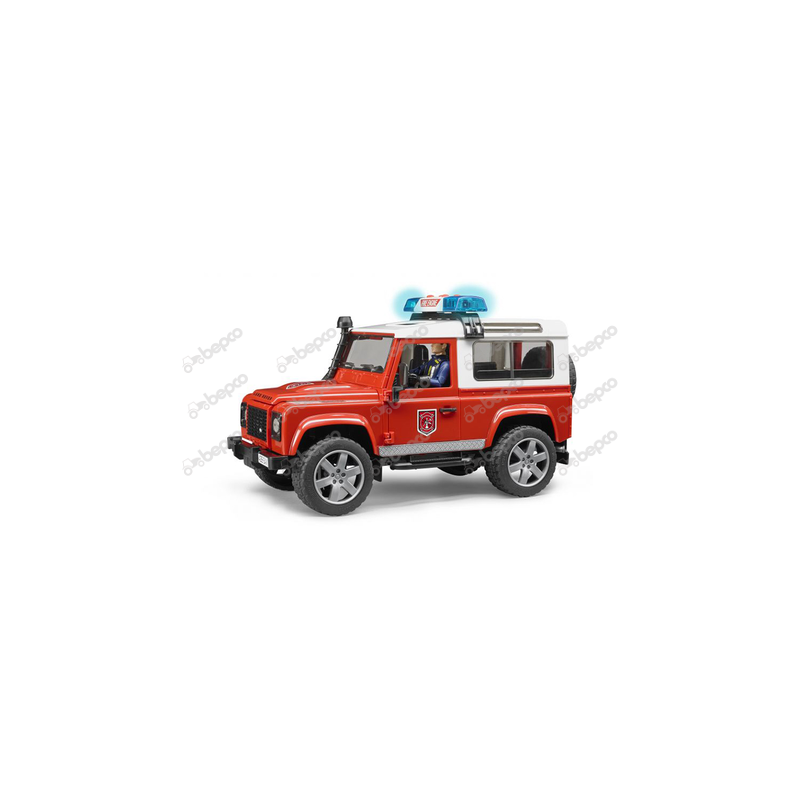 Masina pompieri Land Rover Defender + figurina