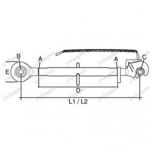 Tirant central CAT3 cu carlig  AL176465  VPL5029