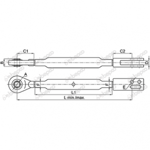 Tija reglabila Case IH 224250A2