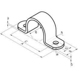 Colier de prindere tevi galvanizat 1/2"