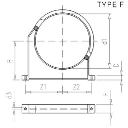 Colier de fixare pentru tevi 32/42
