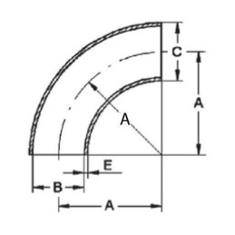 Cot 90? negru 6" 159,0x4,5 mm