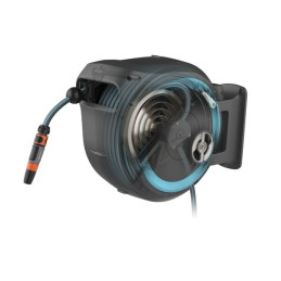 Cutie rola furtun montare pe perete M/L, 25m 1/2" cu pulverizator
