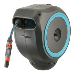 Cutie furtun RollUp S, montata pe perete, 15m 1/2" cu pulverizator