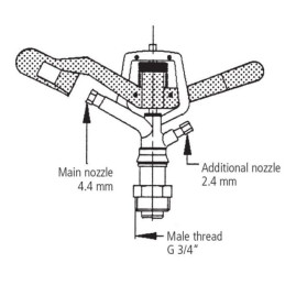 Aspersor V35 BU 3/4"